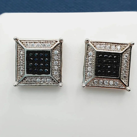 "925 Sterling Silver Plated CZ Earrings, EVBRS708 - Picture 4 of 10